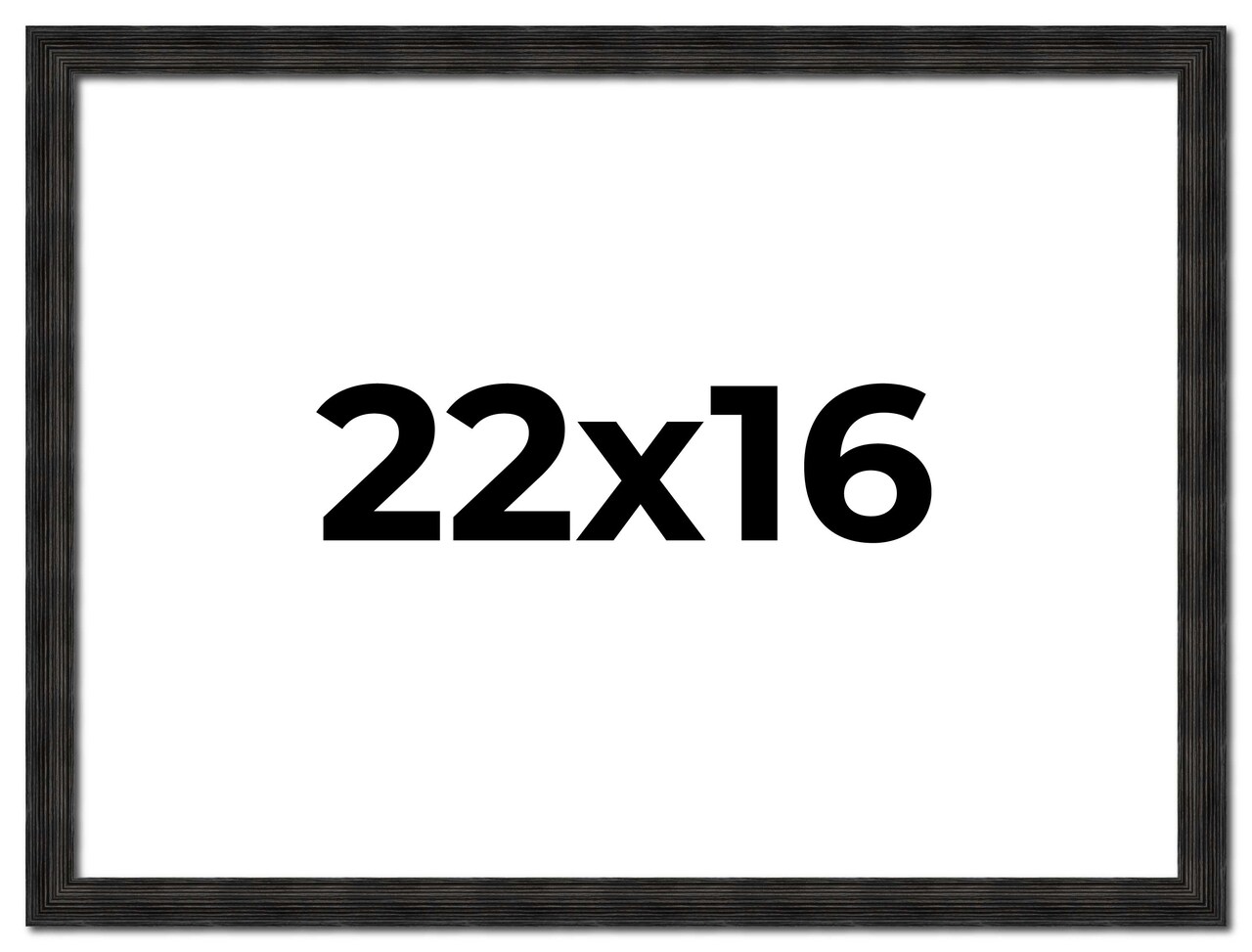 22x16 Thin Barnwood Picture Frame with UV-Resistant Acrylic & Acid Free Backing, Available in 2 Paint Finishes - Grey and Black